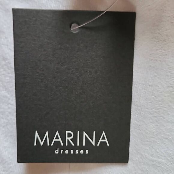 MARINA Lace Sequin Fully Lined Cocktail Dress Taupe 8 - Picture 8 of 9